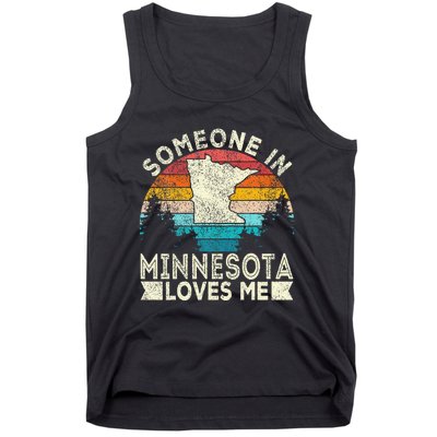 Someone In Minnesota Loves Me Retro Minnesota Tank Top