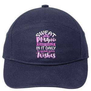 Sweat Is Magic Loves Yoga Practice Yogi Quote Namaste Zen Gift 7-Panel Snapback Hat