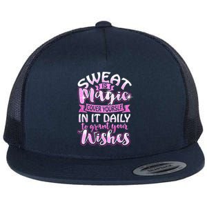 Sweat Is Magic Loves Yoga Practice Yogi Quote Namaste Zen Gift Flat Bill Trucker Hat