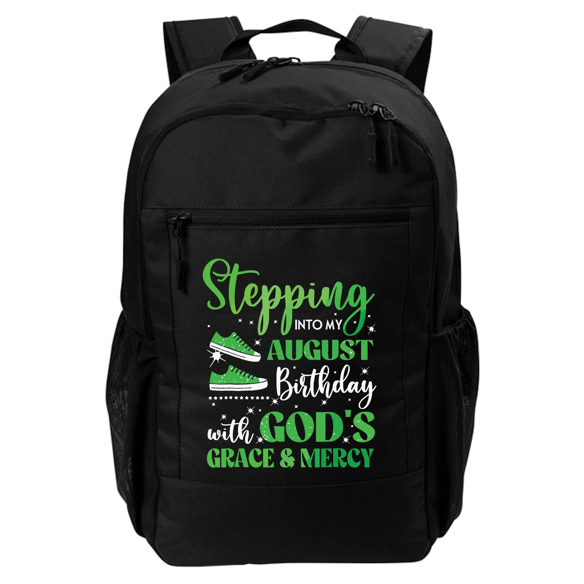 Stepping Into My August Birthday Grace And Mercy Backpack