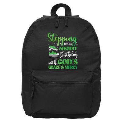 Stepping Into My August Birthday Grace And Mercy 16 in Basic Backpack