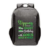 Stepping Into My August Birthday Grace And Mercy Vector Backpack