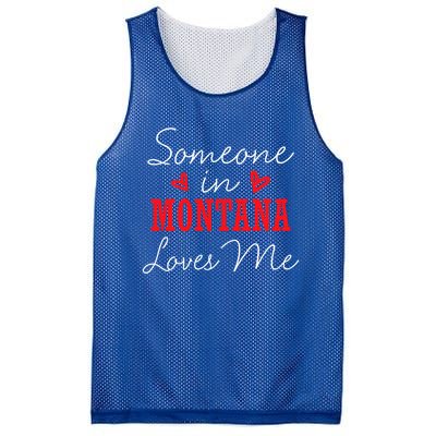 Someone In Montana Loves Me Relationship Couple Helena Funny Gift Mesh Reversible Basketball Jersey Tank