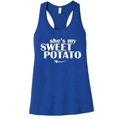 She Is My Sweet Potato I Yam Cute Couples Matching Funny Gift Women's Racerback Tank