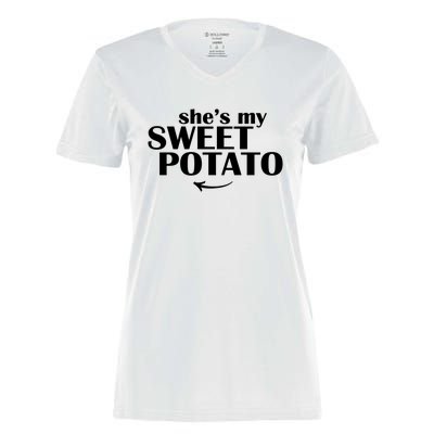 She Is My Sweet Potato I Yam Cute Couples Matching Funny Gift Women's Momentum V-Neck T-Shirt