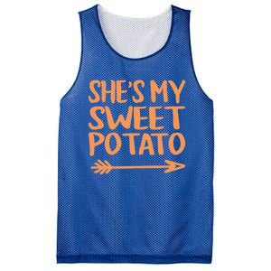 She Is My Sweet Potato I Yam Couples Thanksgiving Fall Gift Mesh Reversible Basketball Jersey Tank