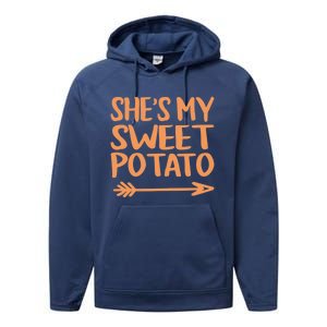 She Is My Sweet Potato I Yam Couples Thanksgiving Fall Gift Performance Fleece Hoodie