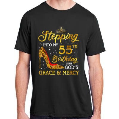 Stepping Into My 55th Birthday Present Gift Girl Wo 55 Year Old Adult ChromaSoft Performance T-Shirt