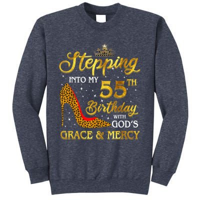 Stepping Into My 55th Birthday Present Gift Girl Wo 55 Year Old Sweatshirt