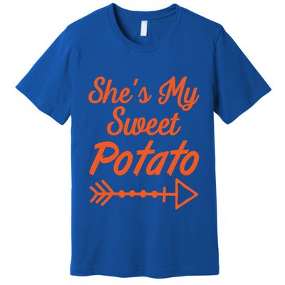 She Is My Sweet Potato I Yam Funny Couples Matching Gift Premium T-Shirt