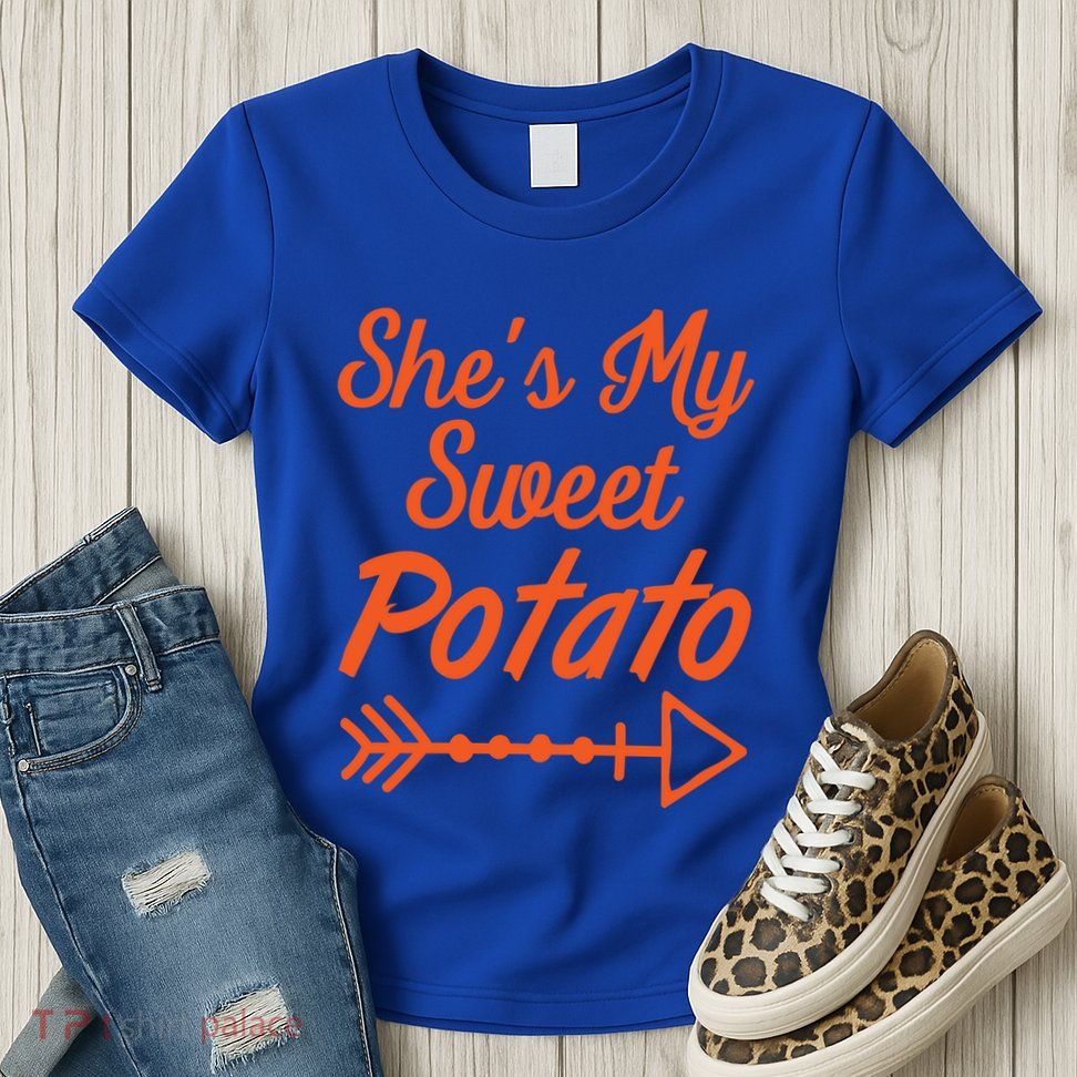 She Is My Sweet Potato I Yam Funny Couples Matching Gift Womens T-Shirt