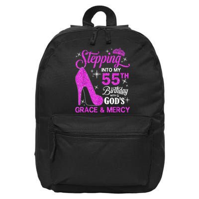 Stepping Into My 55th Birthday With God's Grace And Mercy 16 in Basic Backpack