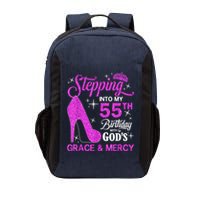 Stepping Into My 55th Birthday With God's Grace And Mercy Vector Backpack