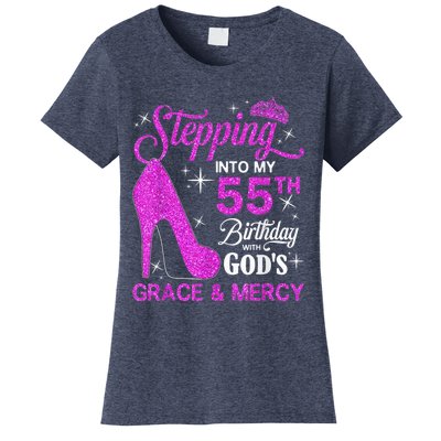 Stepping Into My 55th Birthday With God's Grace And Mercy Women's T-Shirt