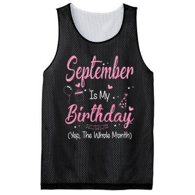 September Is My Birthday Month Yep The Whole Month Mesh Reversible Basketball Jersey Tank