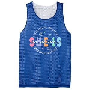 She Is Mom Lovely Strong Important Worthy Beautiful Funny Gift Mesh Reversible Basketball Jersey Tank