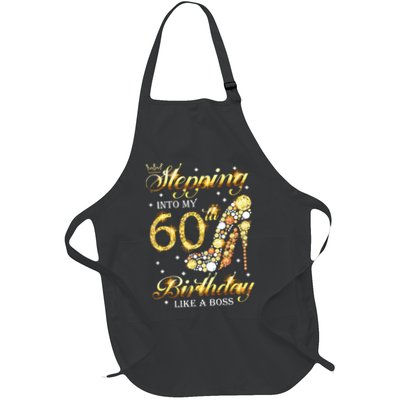 Stepping Into My 60 Birthday Like A Boss 60th BDay Party Apron