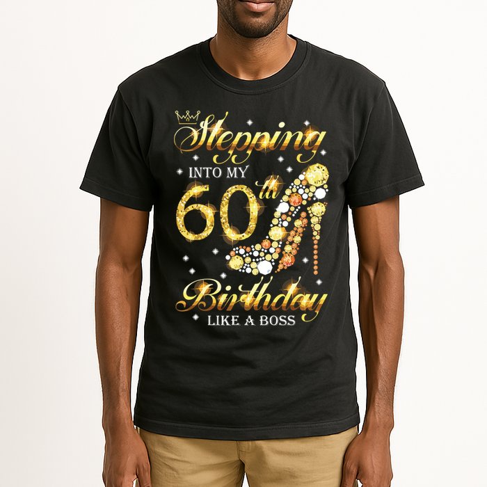 Stepping Into My 60 Birthday Like A Boss 60th BDay Party Tall T-Shirt