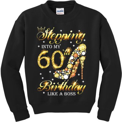 Stepping Into My 60 Birthday Like A Boss 60th BDay Party Kids Sweatshirt