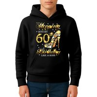Stepping Into My 60 Birthday Like A Boss 60th BDay Party Kids Hoodie