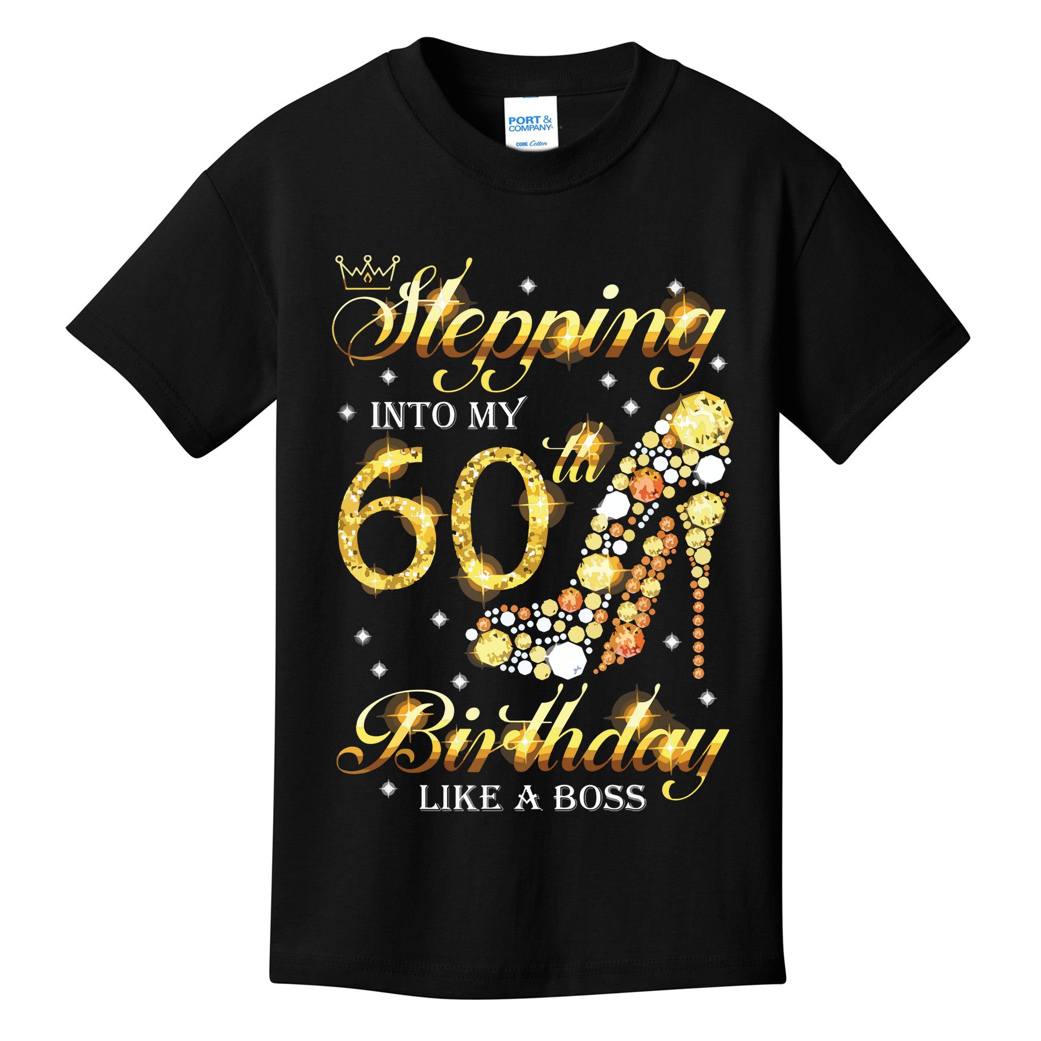 Stepping Into My 60 Birthday Like A Boss 60th BDay Party Kids T-Shirt