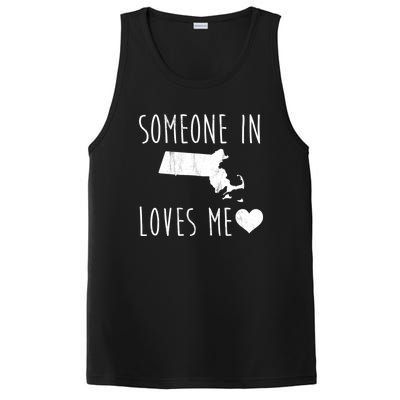 Someone In Massachusetts Loves Me! Cute State Gift PosiCharge Competitor Tank