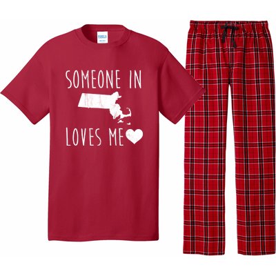 Someone In Massachusetts Loves Me! Cute State Gift Pajama Set