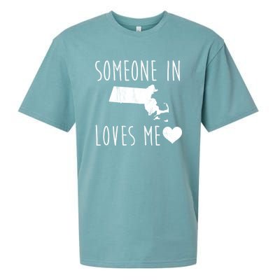 Someone In Massachusetts Loves Me! Cute State Gift Sueded Cloud Jersey T-Shirt