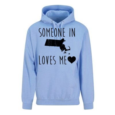 Someone In Massachusetts Loves Me! Cute State Gift Unisex Surf Hoodie