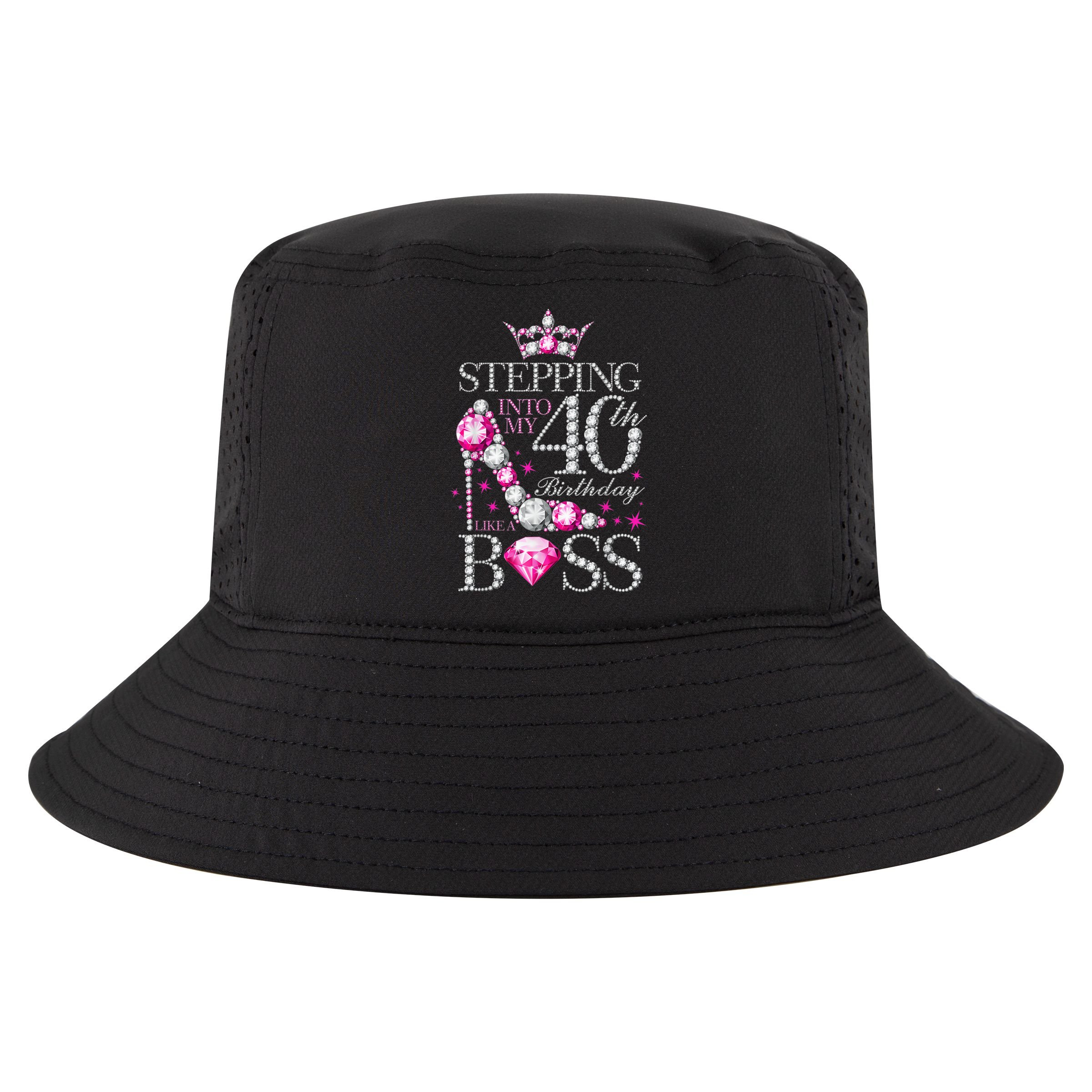 Stepping Into My 40th Birthday Like A boss Cool Comfort Performance Bucket Hat
