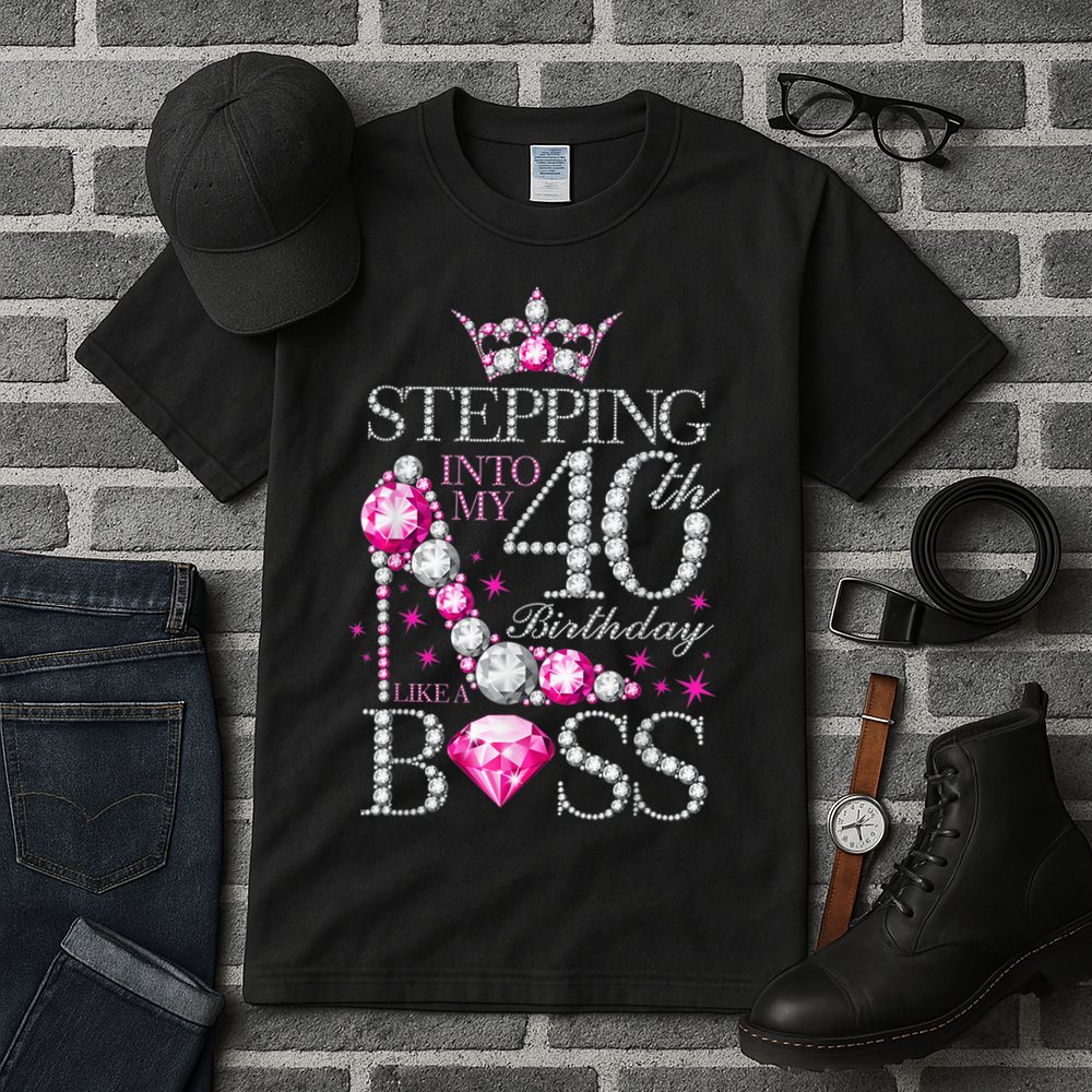 Stepping Into My 40th Birthday Like A boss Tall T-Shirt