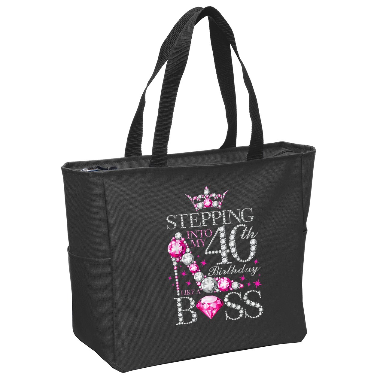 Stepping Into My 40th Birthday Like A boss Zip Tote Bag
