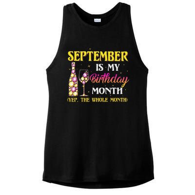 September Is My Birthday Month Yep The Whole Month Ladies PosiCharge Tri-Blend Wicking Tank