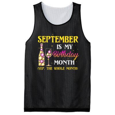 September Is My Birthday Month Yep The Whole Month Mesh Reversible Basketball Jersey Tank