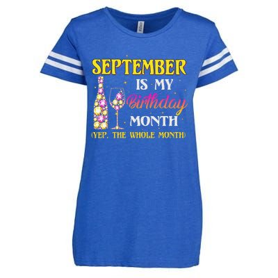 September Is My Birthday Month Yep The Whole Month Enza Ladies Jersey Football T-Shirt