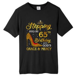 Stepping Into My 65th Birthday Present Gift Girl Wo 65 Year Old Tall Fusion ChromaSoft Performance T-Shirt