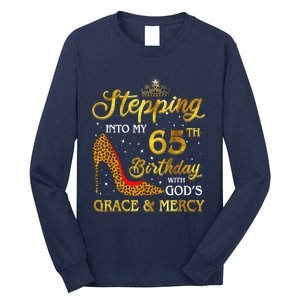 Stepping Into My 65th Birthday Present Gift Girl Wo 65 Year Old Long Sleeve Shirt