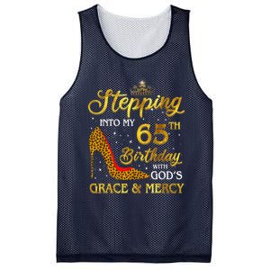 Stepping Into My 65th Birthday Present Gift Girl Wo 65 Year Old Mesh Reversible Basketball Jersey Tank