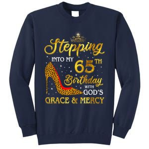 Stepping Into My 65th Birthday Present Gift Girl Wo 65 Year Old Tall Sweatshirt