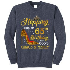 Stepping Into My 65th Birthday Present Gift Girl Wo 65 Year Old Sweatshirt