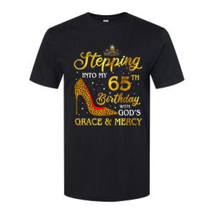 Stepping Into My 65th Birthday Present Gift Girl Wo 65 Year Old Softstyle CVC T-Shirt