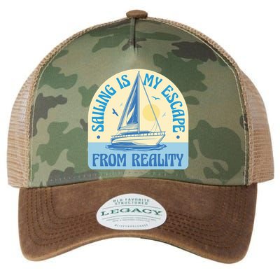 Sailing Is My Escape From Reality Legacy Tie Dye Trucker Hat