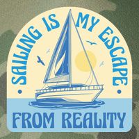 Sailing Is My Escape From Reality Legacy Tie Dye Trucker Hat