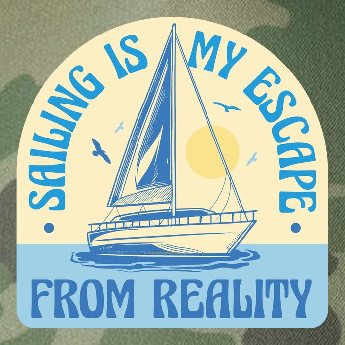 Sailing Is My Escape From Reality Legacy Tie Dye Trucker Hat