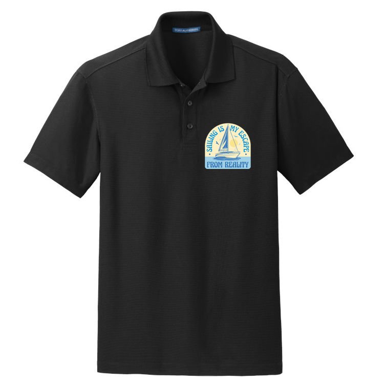 Sailing Is My Escape From Reality Dry Zone Grid Polo