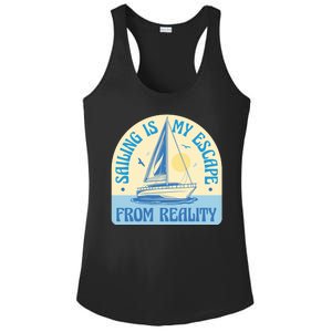 Sailing Is My Escape From Reality Ladies PosiCharge Competitor Racerback Tank