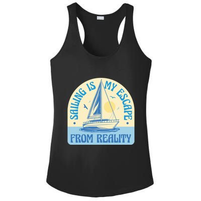 Sailing Is My Escape From Reality Ladies PosiCharge Competitor Racerback Tank