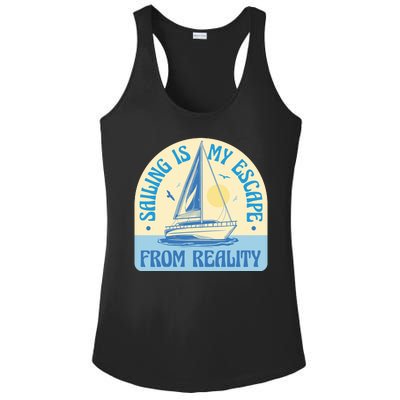 Sailing Is My Escape From Reality Ladies PosiCharge Competitor Racerback Tank