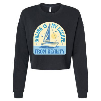 Sailing Is My Escape From Reality Cropped Pullover Crew