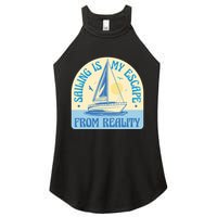 Sailing Is My Escape From Reality Women's Perfect Tri Rocker Tank
